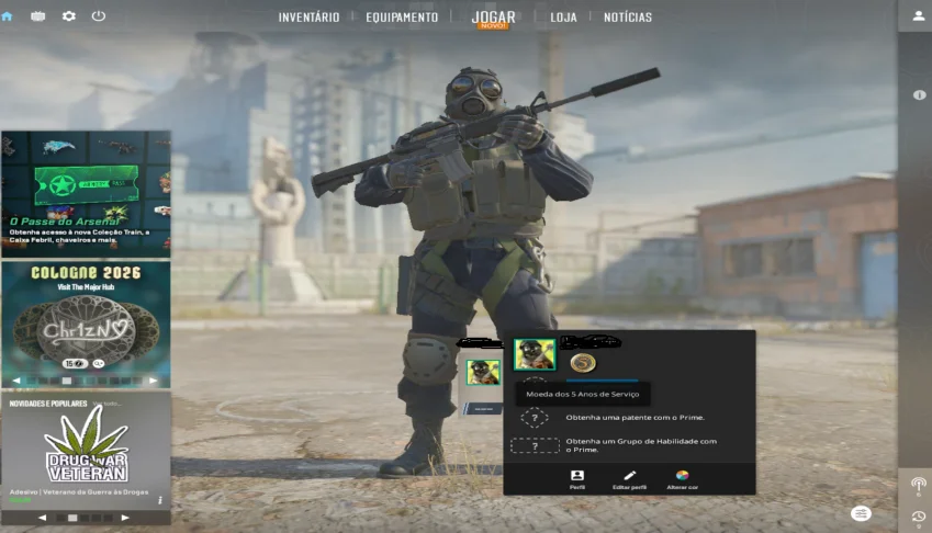 Conta Steam Com Medalha De 5 Anos Cs2