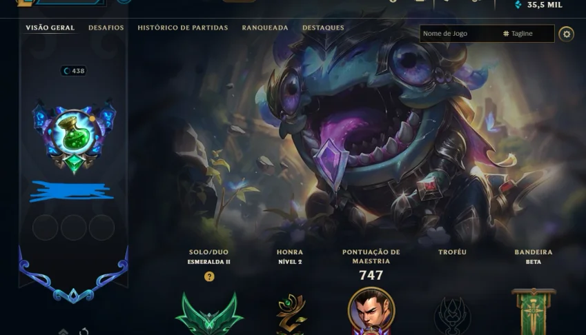 Cota Lol Todos Os Champs Esmeralda