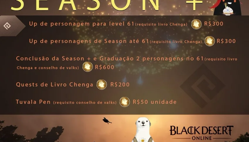 Up Black Desert Online Temporada e Off Season + Temporada