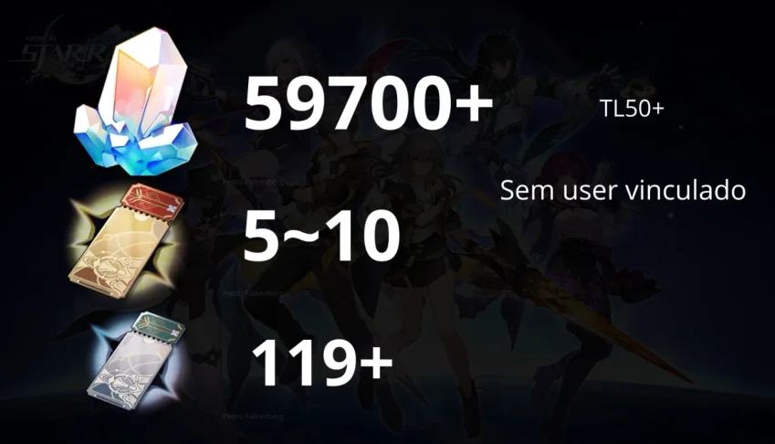 Conta De Honkai Star Rail Com 59Mil Jades