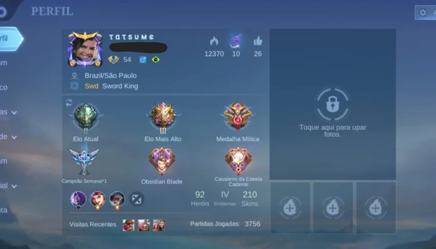 Mitico III, 92 Personagens, 210 Skin, Full Emblema