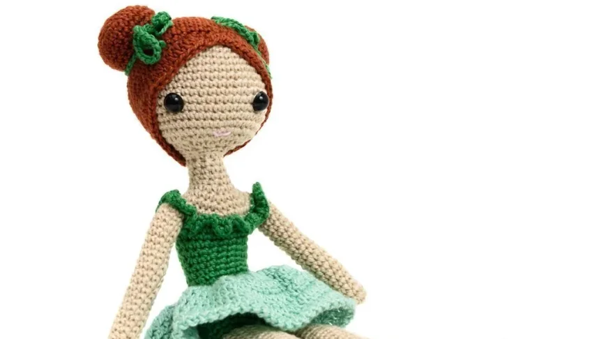 Boneca Bailarina Maria Clara em amigurumi