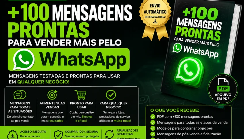 +100 Mensagens Prontas para WhatsApp | Aumente Suas Vendas |