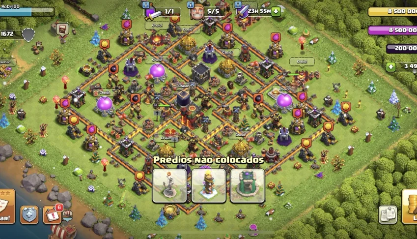Conta Cv  10 Full (3.500 Gemas)  + Brinde Conta Clash Royale