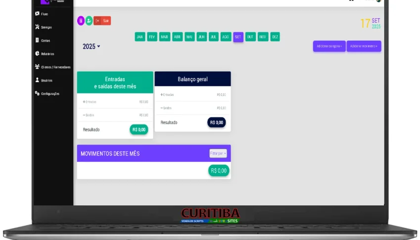 Script Php Livro Caixa Sistema de Gestão Financeira