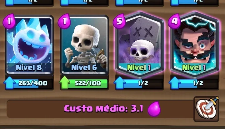 Conta Clash Royale Arena Lendária com 6 lendárias