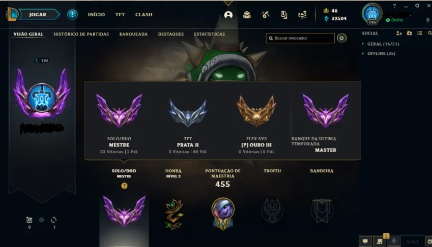Mestre S11 - SKIN RARÍSSIMA RAMMUS REI