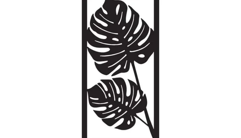 Quadro Decorativo Folha Costela de Adão mdf 3mm