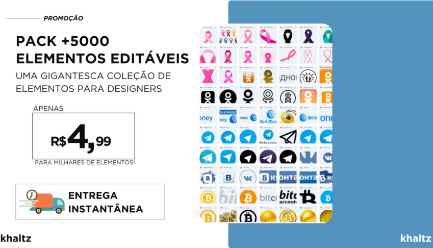Mega Pack +5000 Elementos: Artes Incríveis em Instantes!