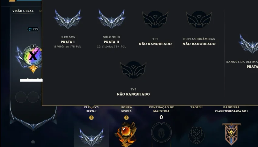 Prata 2 com 100 Champs e 47 Skins ( ADC / JG )