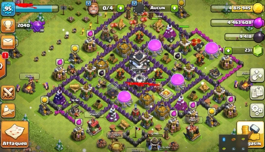 Conta clash of clan nivel 9