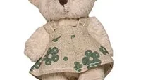 Ursinha Bege com Vestido Florido Verde