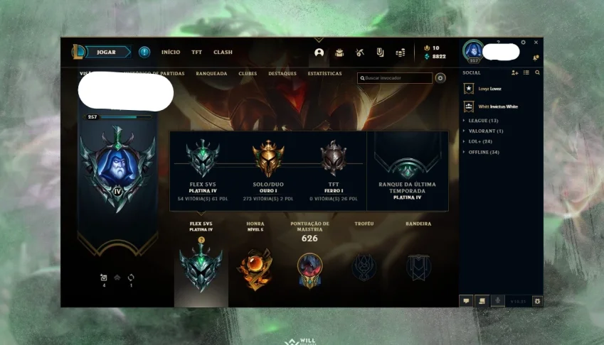 conta league of legends Season3
