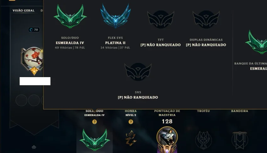 Esmeralda 4 com 100 Champs e 62 Skins ( MAIN JG )