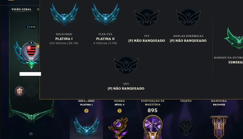 Platina 4 com TODOS os Champs e 310 Skins +15 Vitoriosas