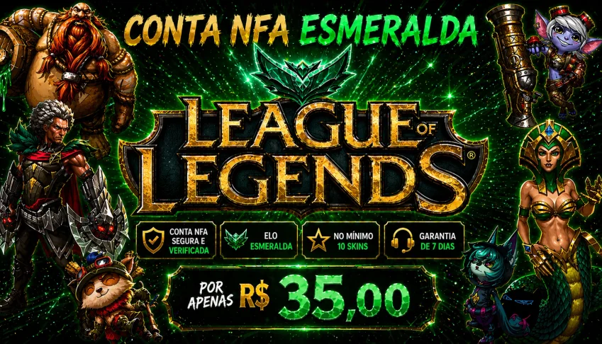 Conta League of Legends NFA Esmeralda🔥
