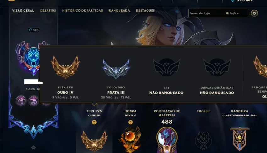 Prata 3 com TODOS os Champs e 241 Skins ( JG / TOP )