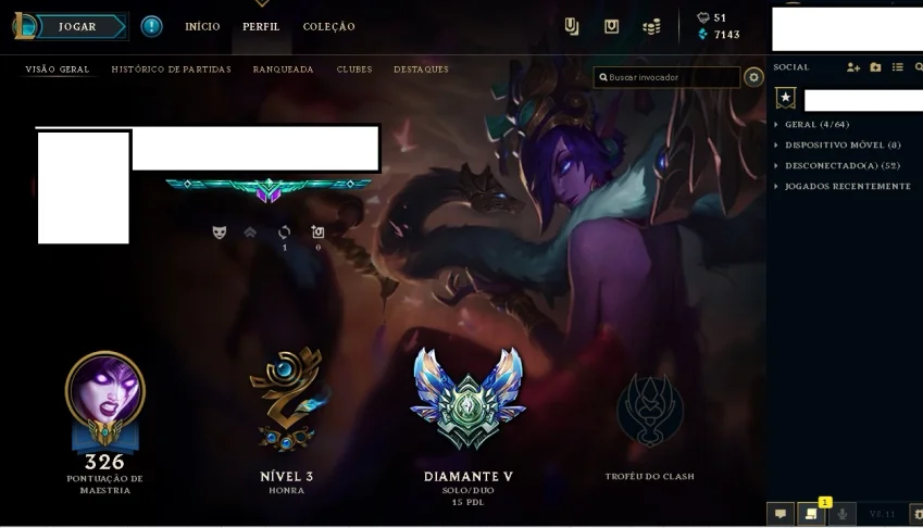 conta league of legends