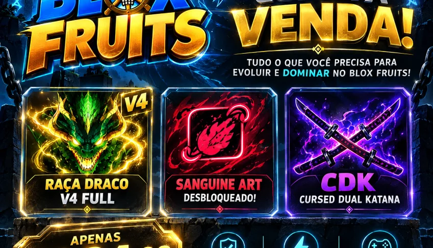 Conta blox fruits raça draco v4 full
