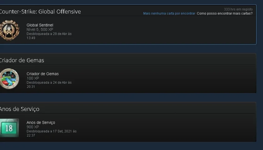 Conta steam 18 anos + prime e outros games.