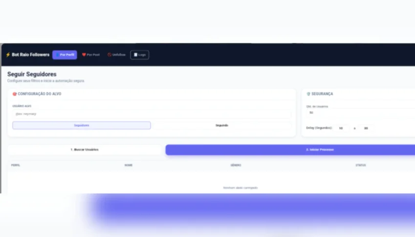 Extensão para seguir/deixar de seguir nstagram