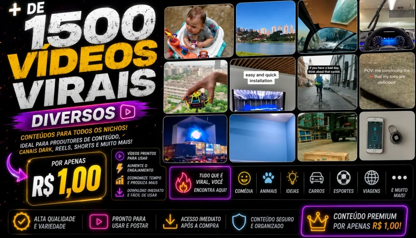 + de 1500 videos virais diversos