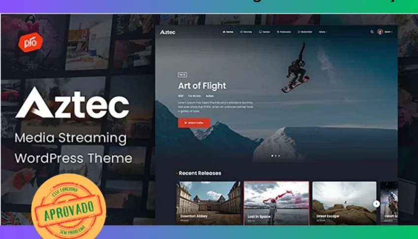 Aztec - Tema WordPress de Streaming de Vídeo e Associação