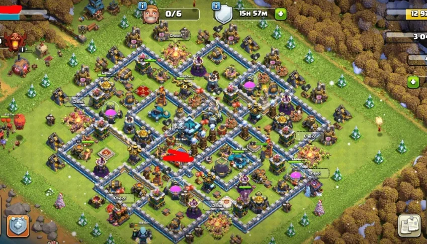 CV 13 Clash Of Clans - (8000 Gemas) NV207 - 6 Construtores