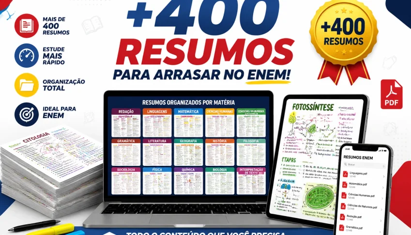 📚 +400 Resumos ENEM Prontos Para Gabaritar 🚀