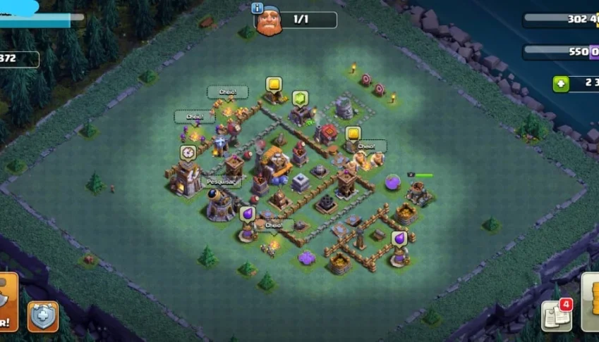 Clash Of Clans CV 9 FULL com itens raros