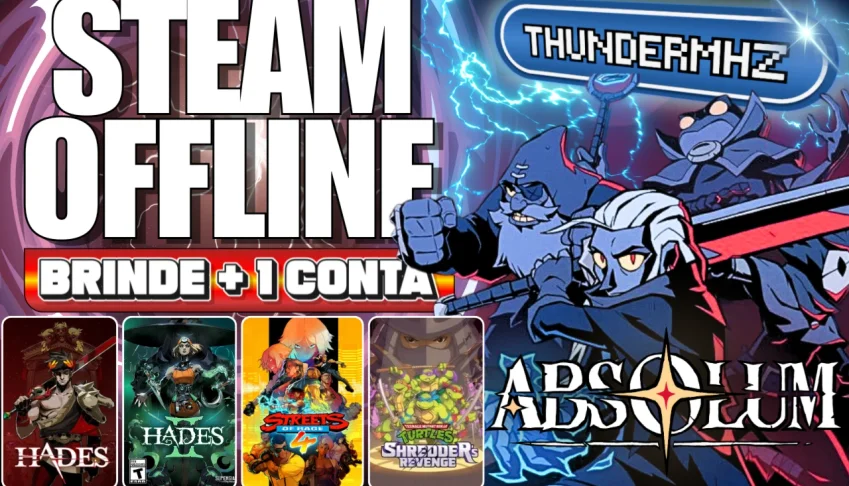 Absolum+Hades 1 e 2+SOR4+Tartarugas Ninjas - Steam OFFLINE