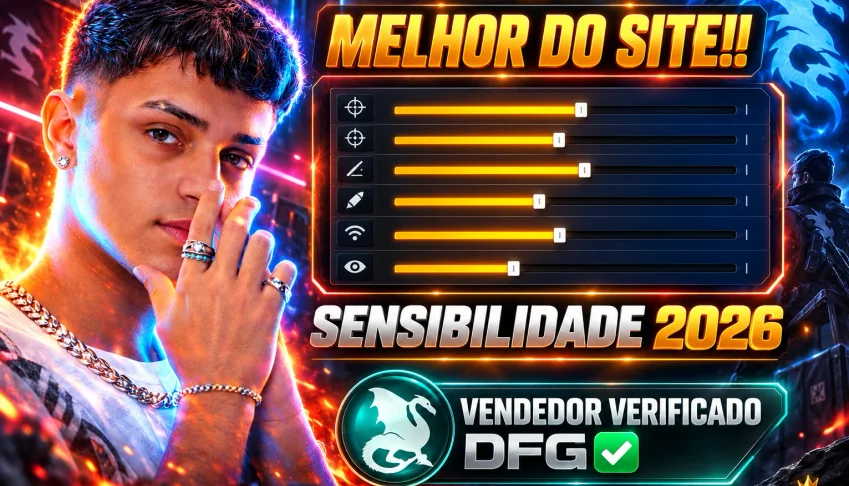 Sensibilidade Free Fire (Vão Te Chamar De Hack!!) 100%Hs‼