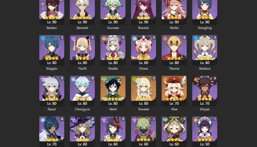 conta genshin impact AR58 ✨ zhongli, albedo, eula e mais!