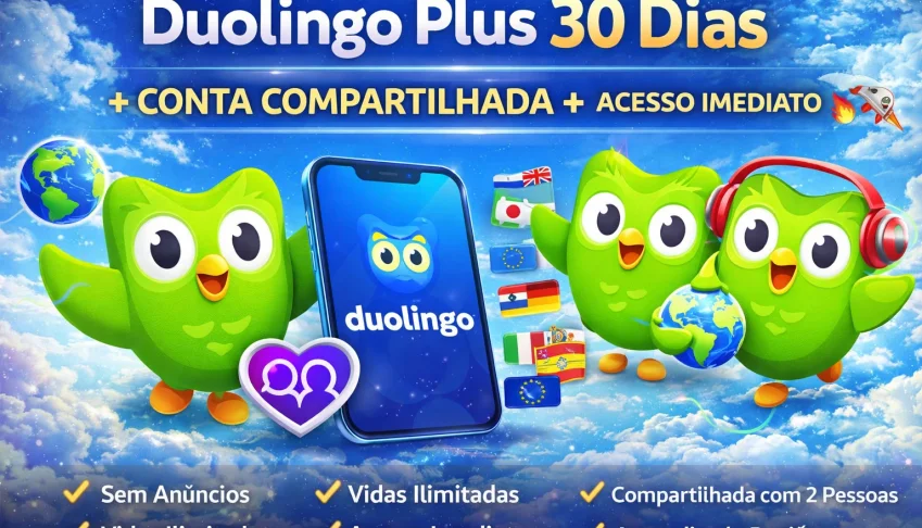 Duolingo Plus 30 Dias – Conta Compartilhada + Acesso Rápido