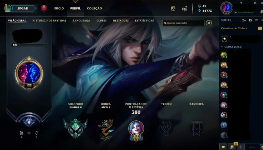 Conta avaliada em 2,280 LOL