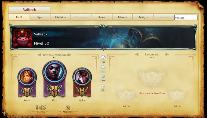 Vendo Conta Unranked