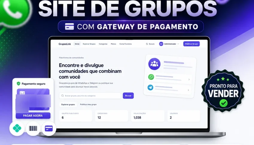 Script PHP GruposLink – Site de Divulgação de Grupos