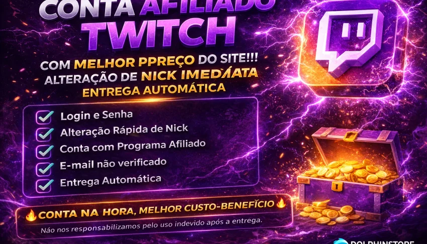Conta Afiliada / Afiliado Twitch [Entrega E Alteração De Nic