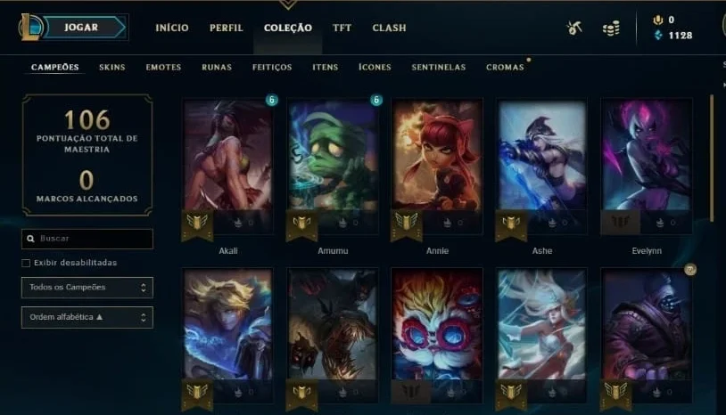 Conta league of legends