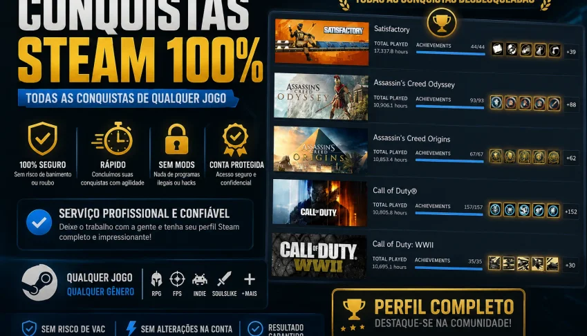 💎 Perfil Steam 100% — Rápido, Seguro E Sem Risco