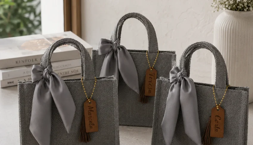Bolsa Milão Sintético Grafite para Madrinhas de Casamento