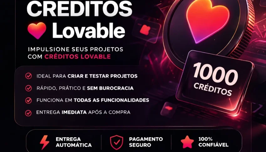 1.000 Créditos - LOVABLE R$230,00 [Entrega Rapida]