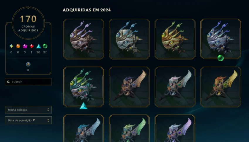 Conta LOL Parada Ex Diamante 1097 Skins Todas Ultimate