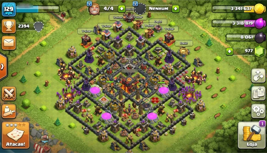 Conta Clash of Clans cv10 Lv 129