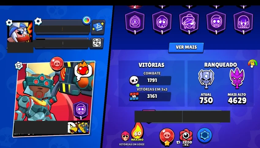 Brawl Stars | 60K 🏆 | Todos os Brawlers | Pro Pass e Brawl