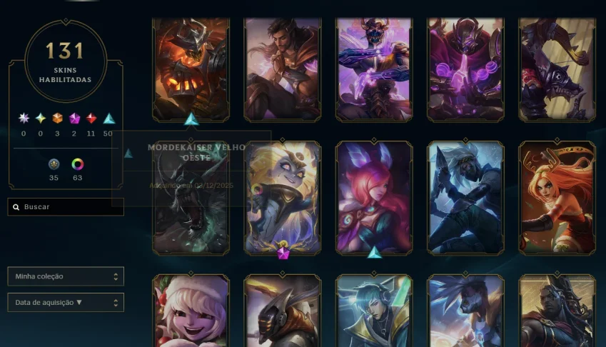 Conta Lol 131 Skins Ouro 4