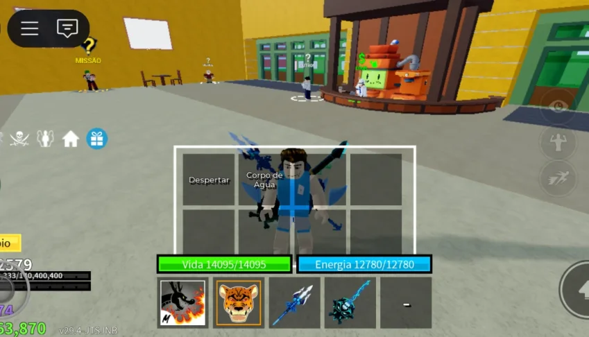 Vende-se essa conta de blox fruits v4 Full,s showdown e fish