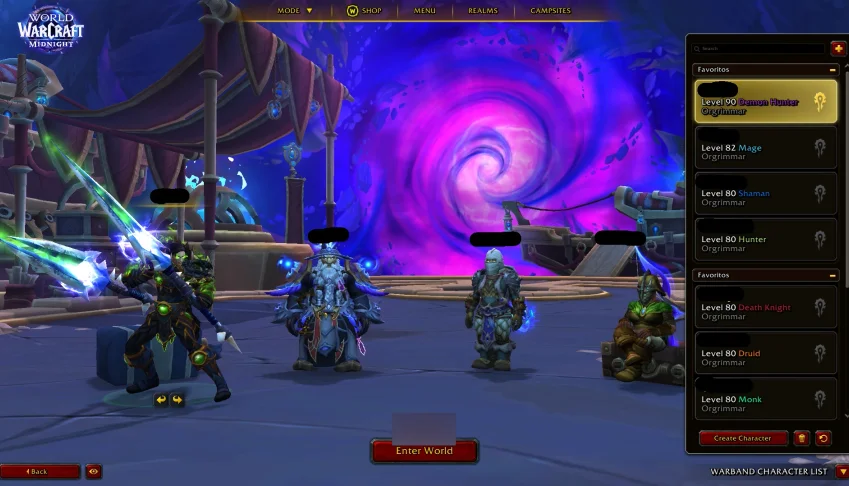 Conta Wow com Expansão Midnight