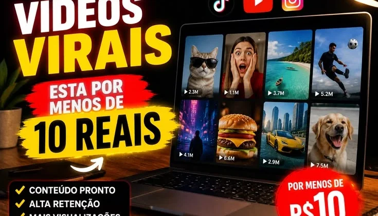 Pack de vídeos virais/milionários/freefire para postar