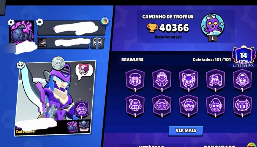 Brawl Stars 40.000 Troféus | Conta Completa Com 101 Brawlers